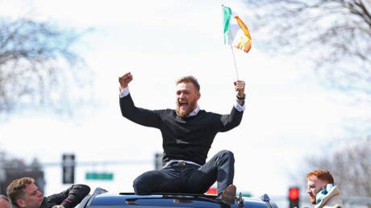 Conor McGregor promotes his campaign for the Irish presidency