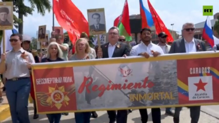 Global Immortal Regiment Marches Honor WWII Heroes